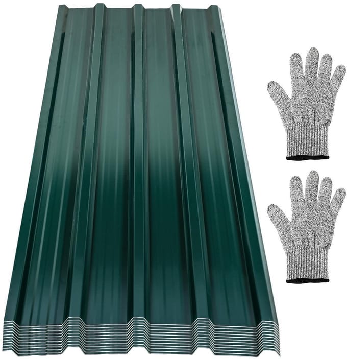 Groene Golfplaten Staal 129x46cm (24st) - Dakbedekking 7m