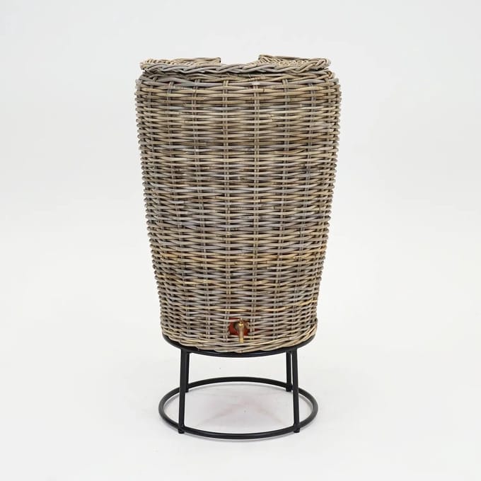 Van der leeden - Regenton Rotan Jeroen (200L) D70H125Cm Grijs