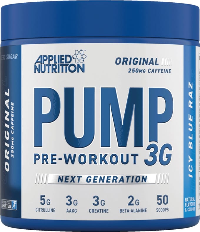 Applied Nutrition - Pump 3G Pre-Workout (Icy Blue Raz - 375 gram)