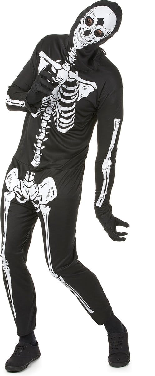 Vegaoo - Halloween skeletten kostuum voor mannen