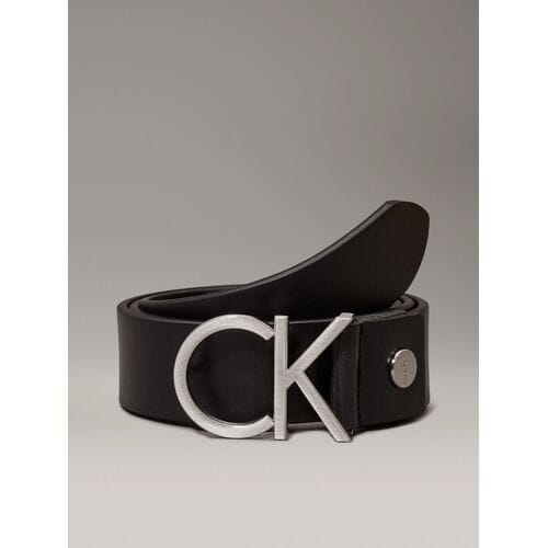 Calvin Klein damesriem met verstelbaar logo, 3,5 cm, zwart, 90