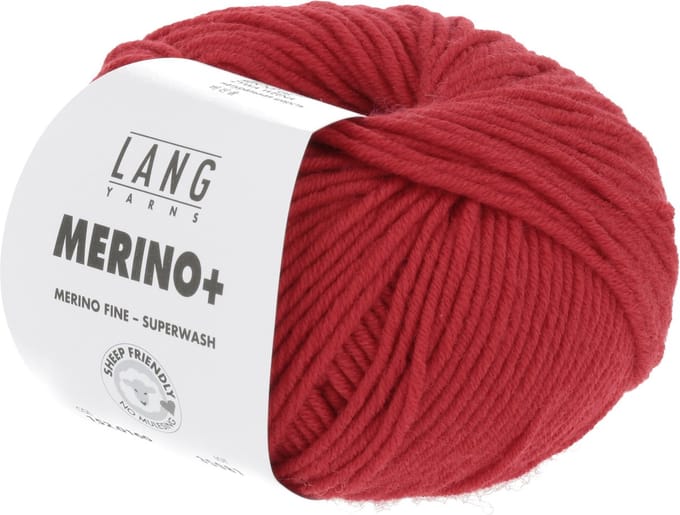 Lang Yarns Merino Plus - 160 felrood - Merinowol Garen