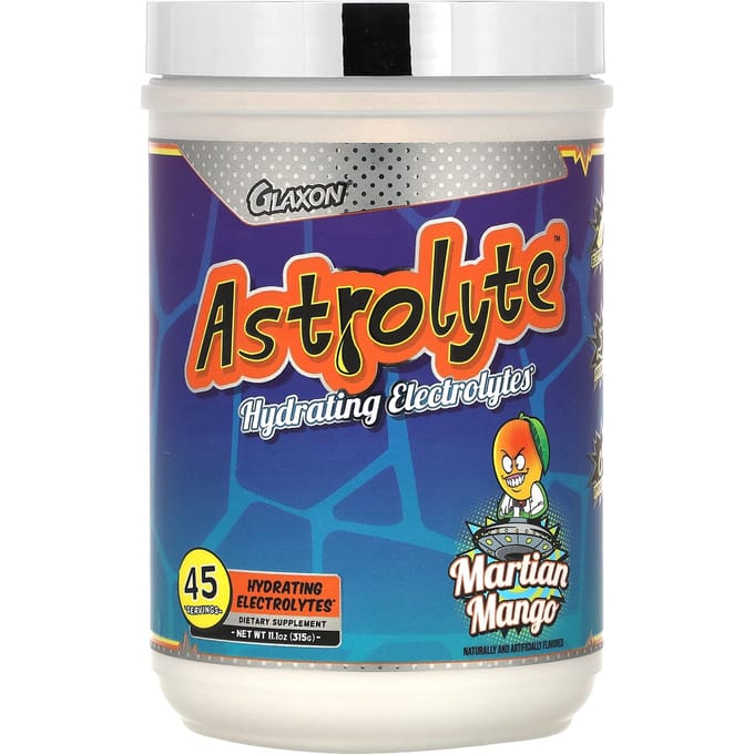 Glaxon, Astrolyte, Hydraterende Elektrolyten, Marsianse Mango Smaak, 11,1 oz (315 gr)