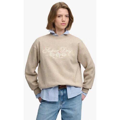 Superdry Country Club Crew Sweatshirt Beige Grootte: 44