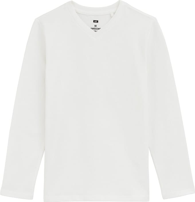 WE Fashion Jongens basic T-shirt met V-hals
