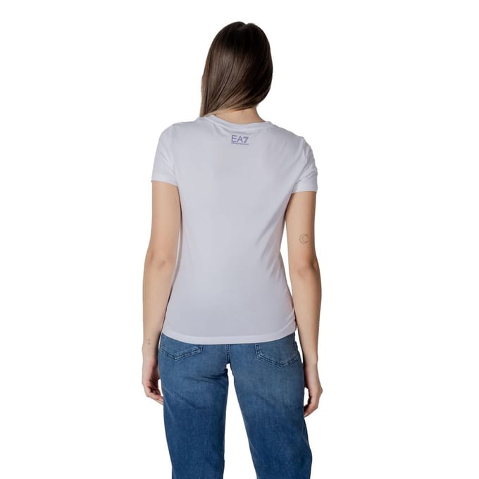 EA7 Emporio Armani Witte Katoenen T-shirt