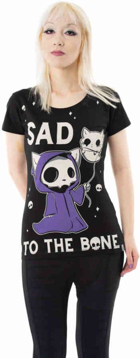Cupcake Cult - Sad To The Bone Dames Tshirt - L - Zwart