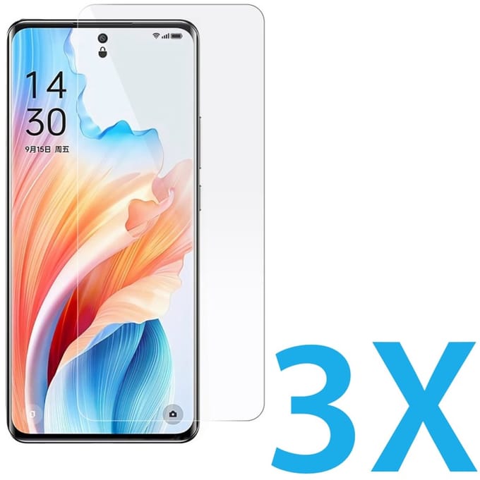 Screenprotector Glas - Tempered Glass Screen Protector Geschikt voor: Oppo A79 - 3x