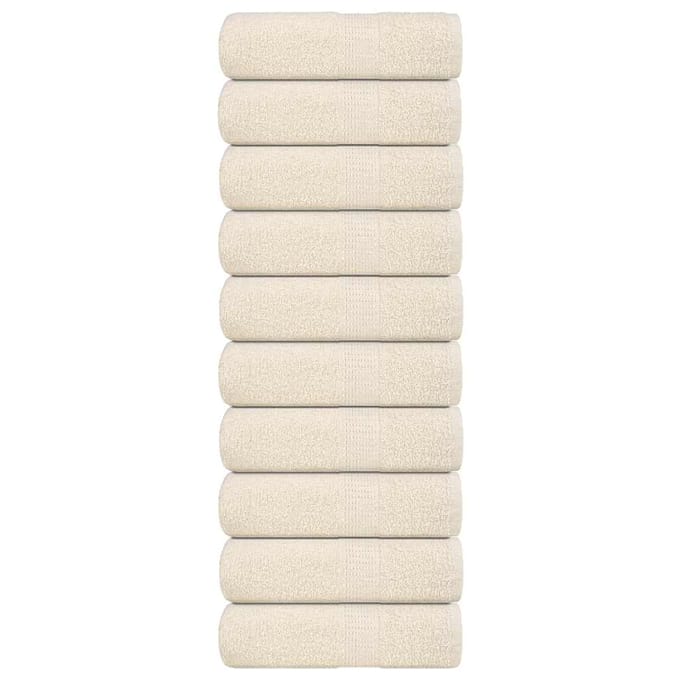 vidaXL - Gastendoekjes - FROGN - 10 - st - 30x50 - cm - 360 - g/m² - crème