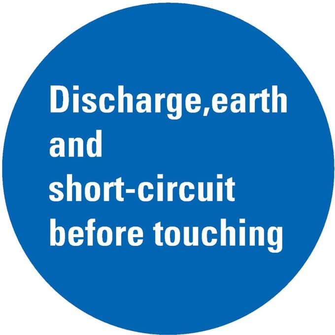 Discharge, earth and short-circuit bord - kunststof 200 mm