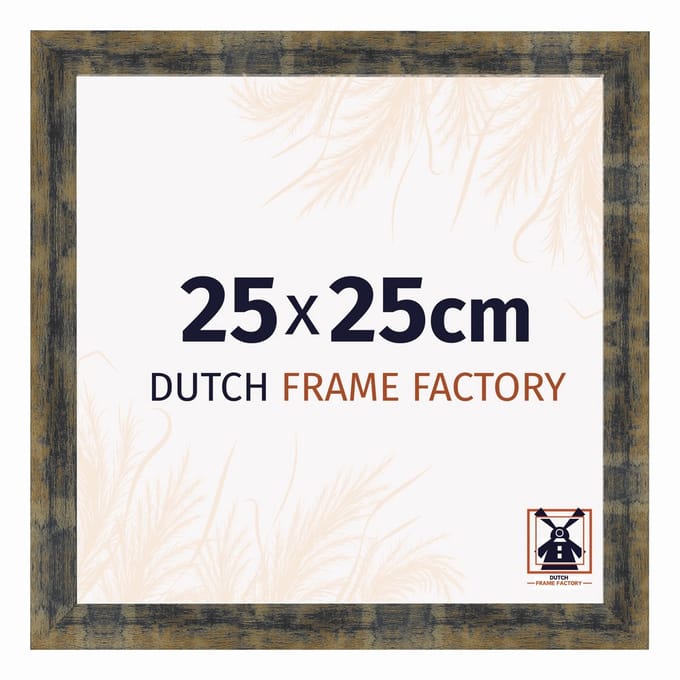Fotolijst 25x25 cm - MDF - Blauw Goud Gemeleerd - Praag