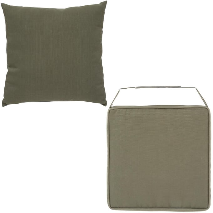 Hesperide tuinkussen set - olijfgroen - polyester - uv/waterbestendig