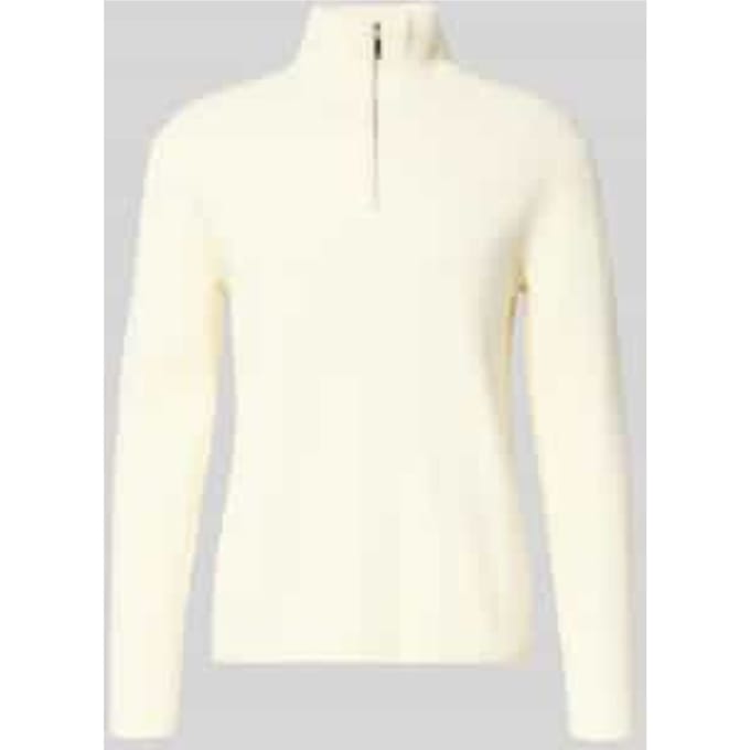 Gebreide pullover met opstaande kraag en ritssluiting