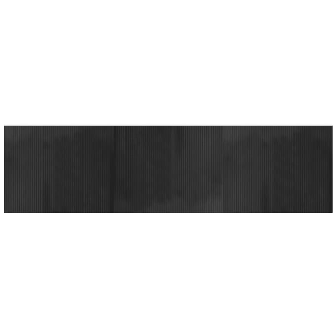vidaXL - Vloerkleed - rechthoekig - 80x300 - cm - bamboe - grijs