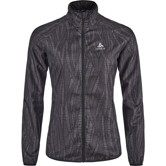 Odlo Maat M  Jacket ESSENTIAL LIGHT PRINT ZWART