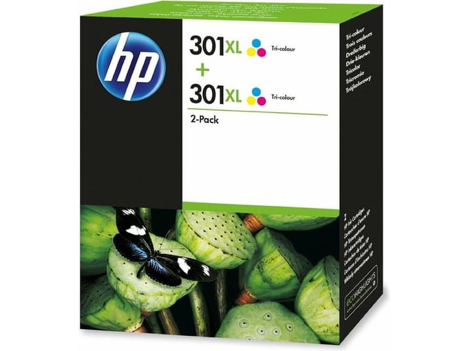 HP 301XL (D8J46AE) Inktcartridge 2x 3-kleuren Hoge capaciteit - Multipack