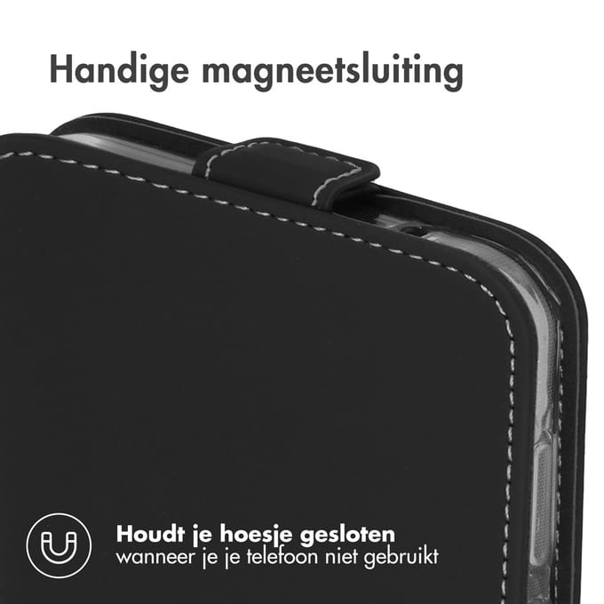 Accezz Hoesje - Geschikt voor Samsung Galaxy A35 - Flipcase - Zwart
