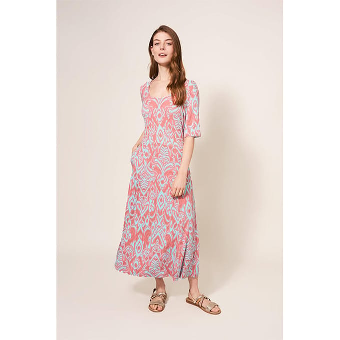 White Stuff Madeline Eco Vero Jersey Dre Red Taglia: 6 REGULAR | Abiti Midi Outlet | Donna | Rosso