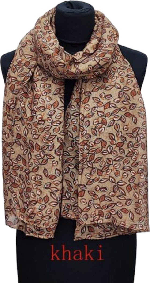 Sjaal met print MHL23-8 180/80cm khaki