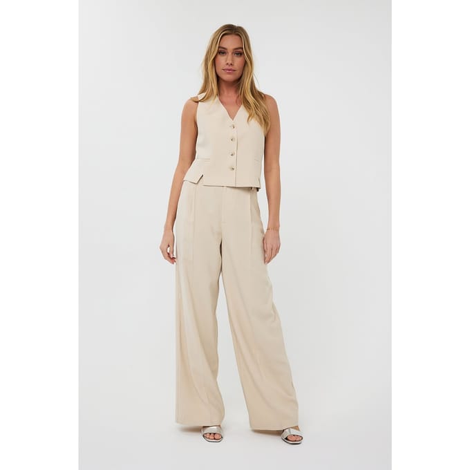 EsQualo Gillet Split Light Sand Taglia: 36 | Gilet Outlet | Donna | Marrone