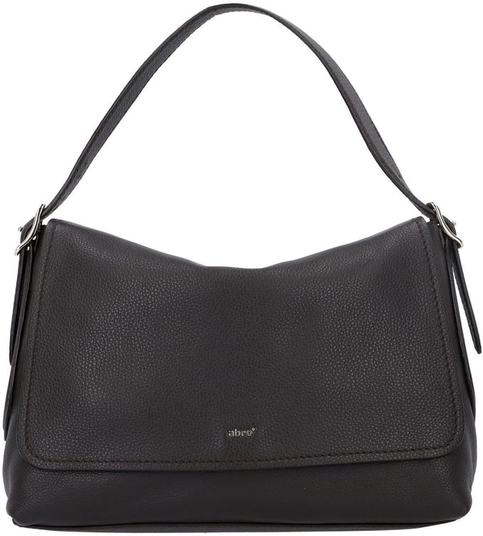 abro schoudertas Leather Agave Shoulder Bag Carina Dark Brown donkerbruin