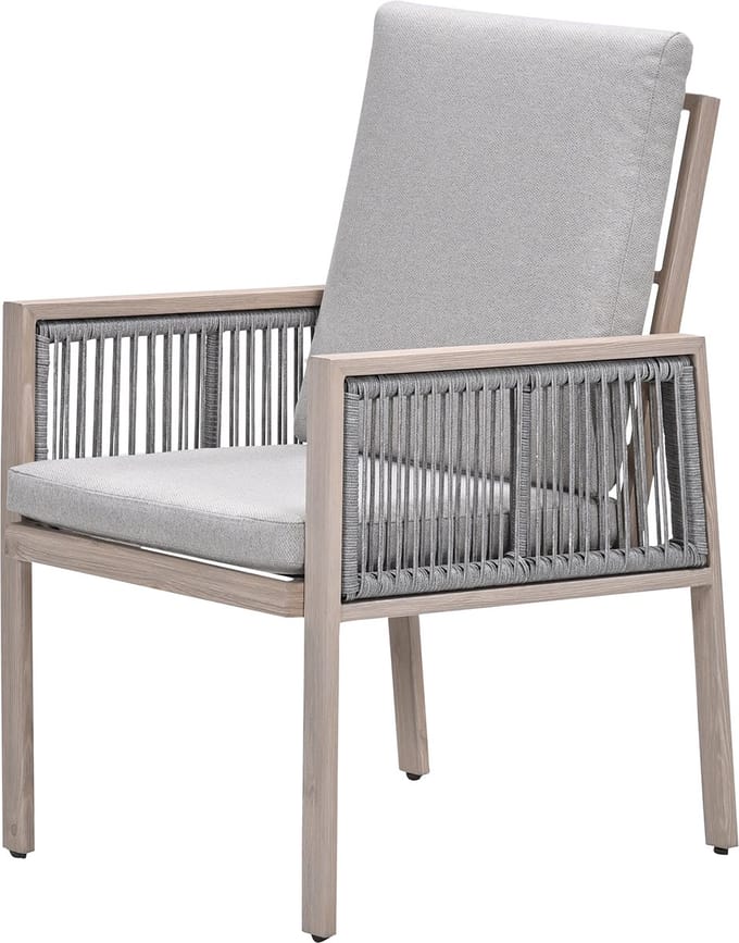 Garden Impressions Decala aluminium dining tuinstoel licht eikenlook
