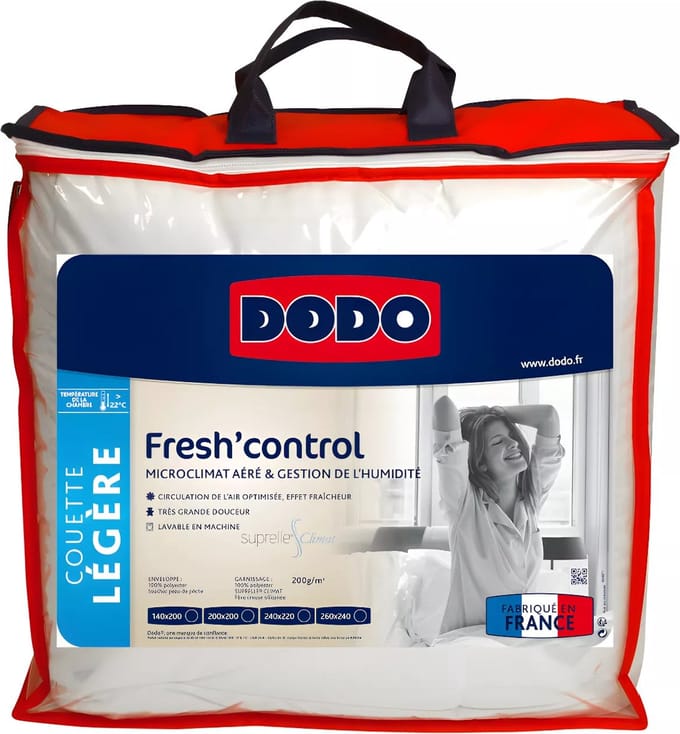 Vente-unique Dekbed DODO anti-transpirant FRESH CONTROL - 140 x 200 cm