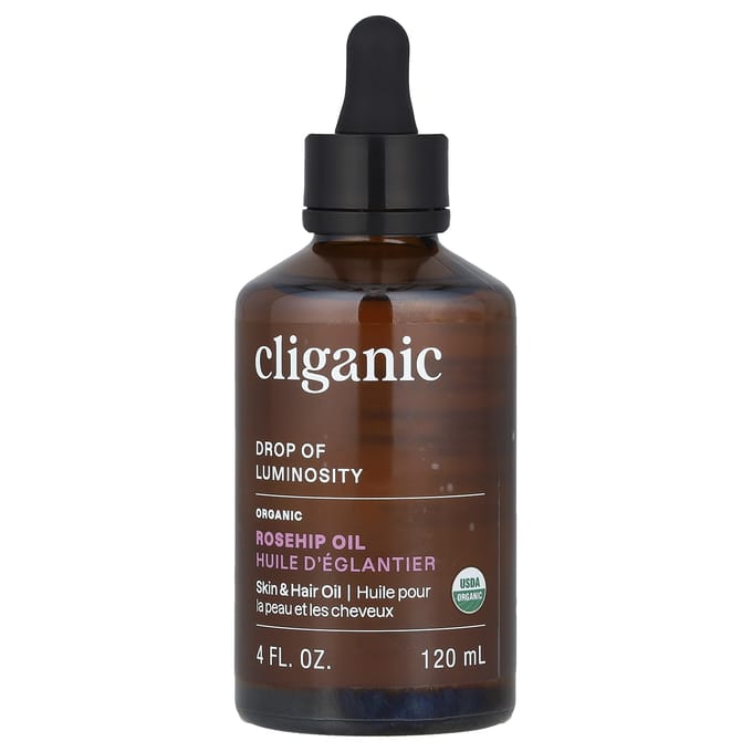 Cliganic, huile de rose musquée biologique, 113 ml (120 ml) black