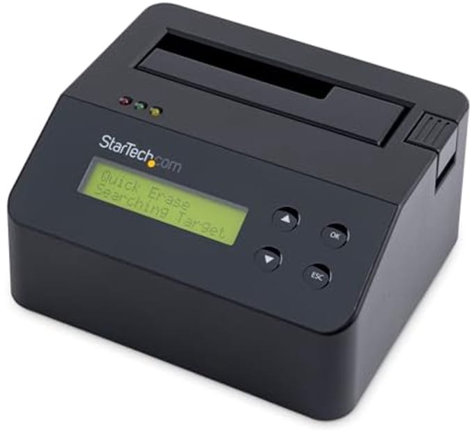 Standalone HDD/SSD Eraser met LCD, USB 3.0 naar SATA III