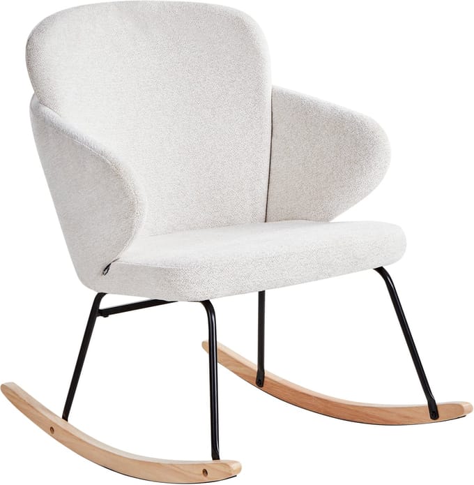 VIKEN - Schommelstoel - Wit - Polyester