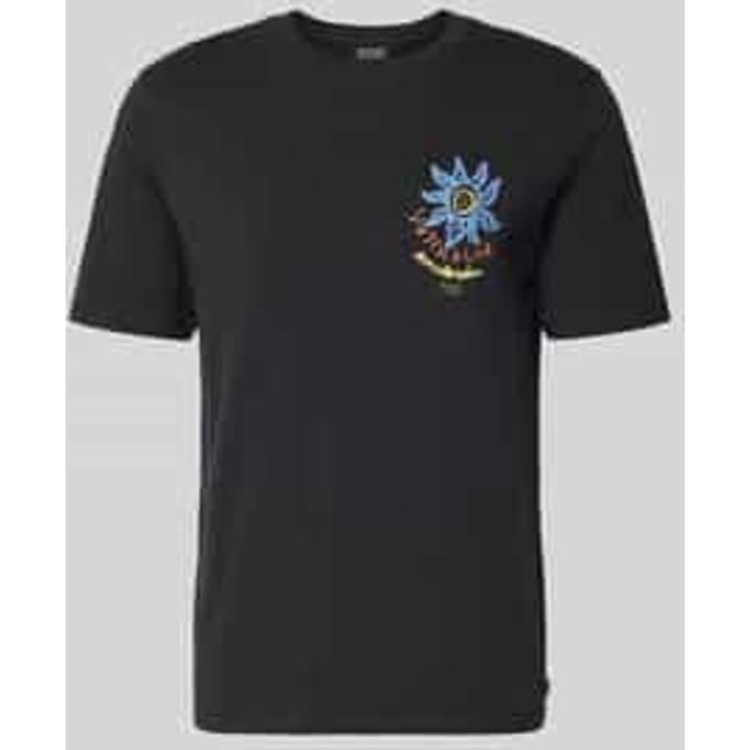 T-shirt met labelprints en ronde hals