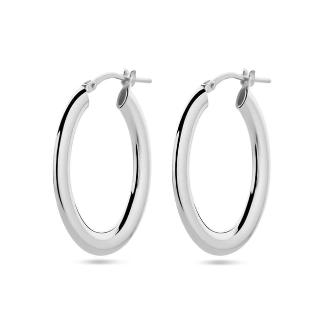 Zilver Gerhodineerd Oorringen 1338757