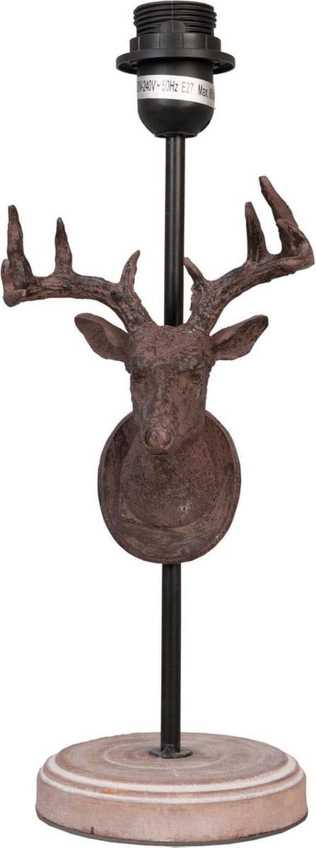 Clayre & Eef Lampenvoet Ø 20x46 cm Bruin IJzer Hert