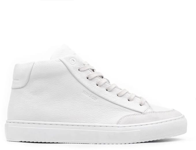 Hinson sorren high sneakers heren wit leer