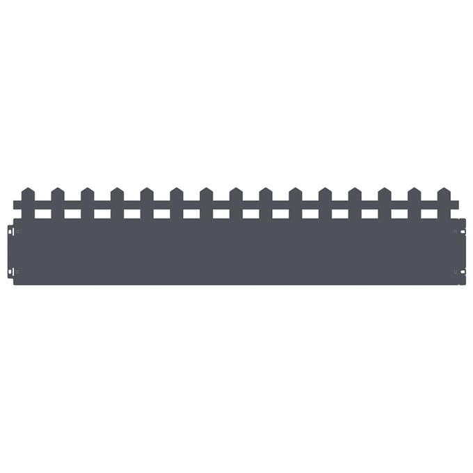 vidaXL - Gazonranden - 30 - st - 103 - x - 0,05 - x - 22 - cm - Staal - Antraciet