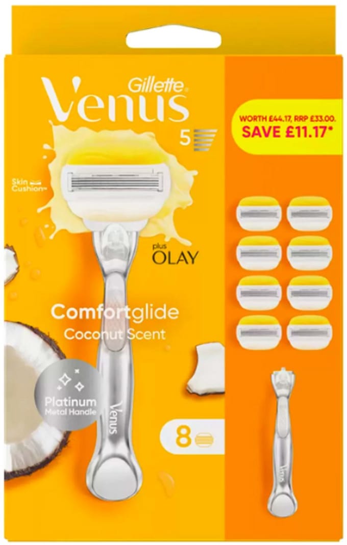 Gillette Venus ComfortGlide Coconut Scent - Plus Olay - Scheersysteem + 8 navulmesjes