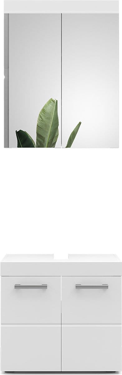 Vicco Badkamermeubel set Luna, Wit, 2-delig