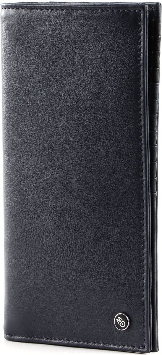MANDARINA DUCK Leren Kaarthoes Downtown Bifold Wallet Navy Donkerblauw