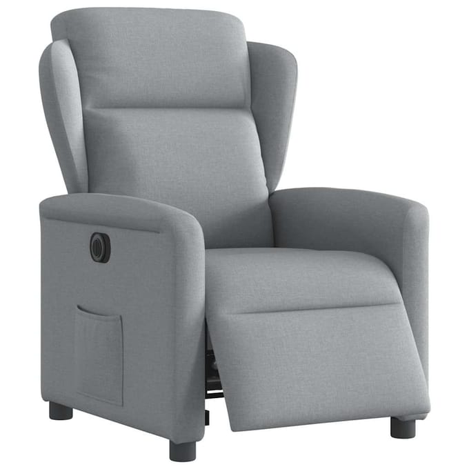 vidaXL - Fauteuil - elektrisch - verstelbaar - stof - lichtgrijs