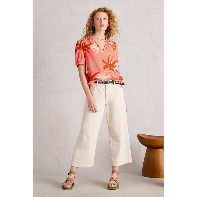 White Stuff Elisa Top Pink Multi Taglia: 8 | Magliette intime Outlet | Donna | Rosa