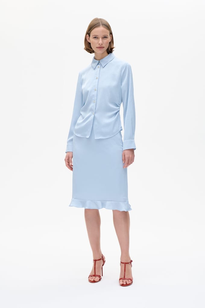 Baum und Pferdgarten Mabia Shirt Subdued Blue Maat: 42 | Longsleeves Outlet | Dames | Blauw