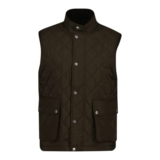 Gant Bruin gewatteerd vest
