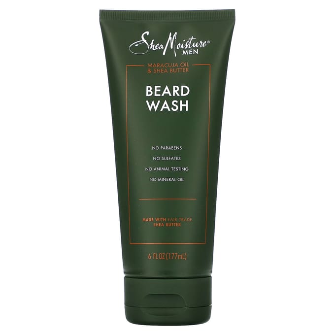SheaMoisture, nettoyant pour barbe pour hommes, huile de maracuja et beurre de karité, 6 fl oz (177 ml) black