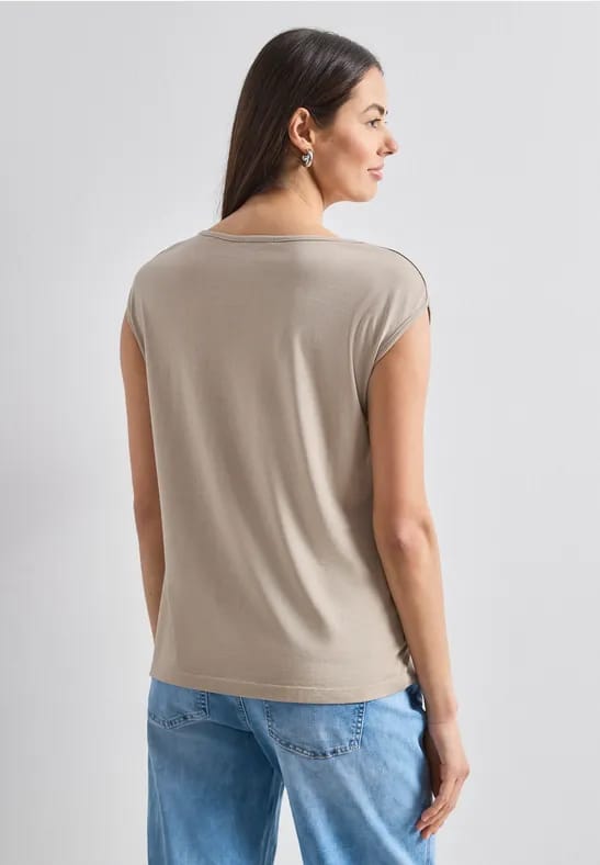 Basic shirt met boothals