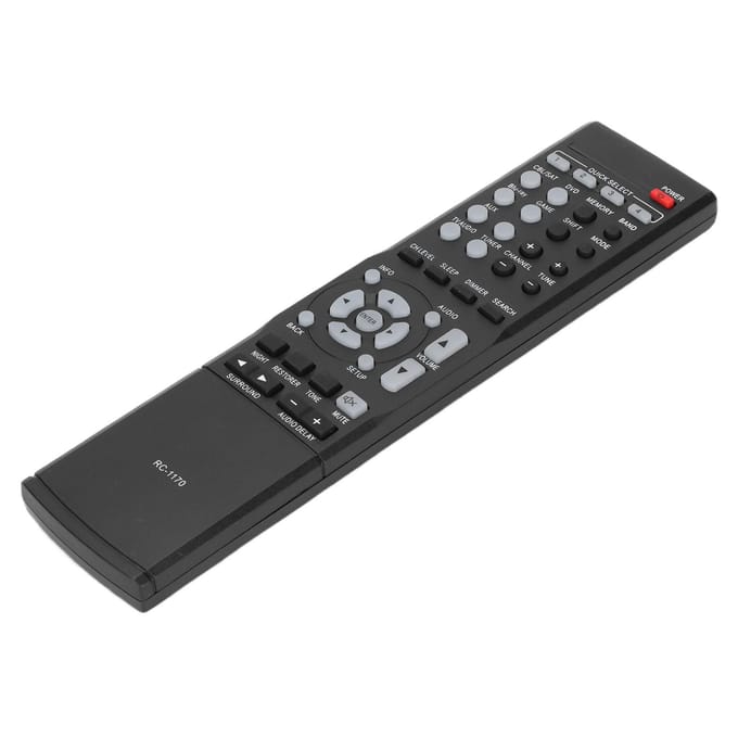 RC‑1170 Afstandsbediening Draagbare Vervangende Afstandsbediening voor Denon AVR‑1513 DHT‑1513BA AV Receiver gray