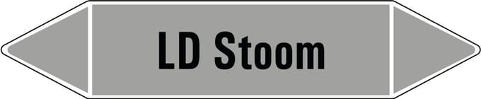 LD Stoom leidingmarkering op vel 252 x 52 mm - 3 per vel
