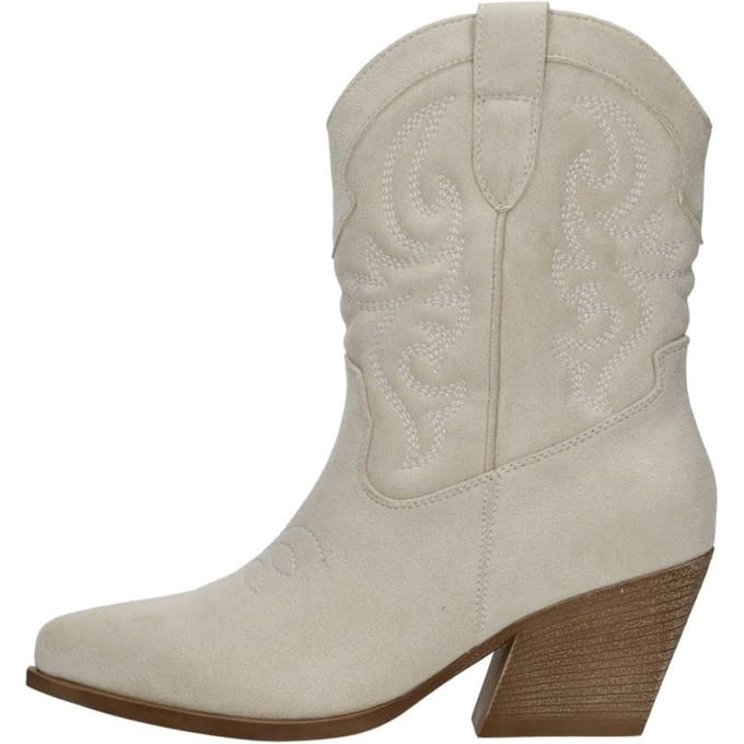 SUB55 Western boots Enkellaarsjes Hak - beige - Maat 40