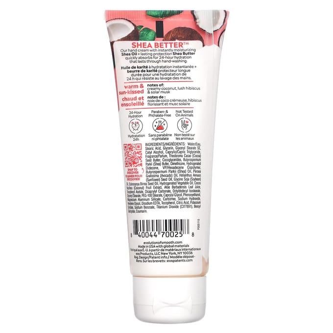 EOS, sheaboter, handcrème, kokoswater, 74 ml (2,5 fl oz) pink