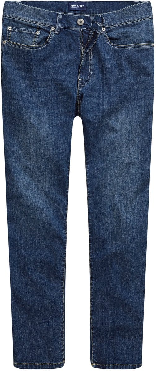 John F. Gee - Heren - Jeans straight fit 5-pocket - Blue stone - Maat 32