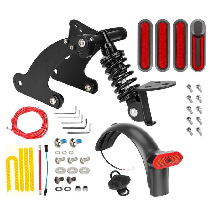 Ulip achterschokdemper elektrische scooter ophangingsset met afstandsbediening LED-achterlicht achter For M365 & 1S & Essential Lite black